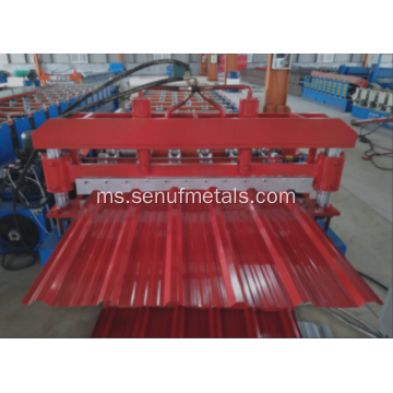 Trapezoidal Double layer roll membentuk mesin